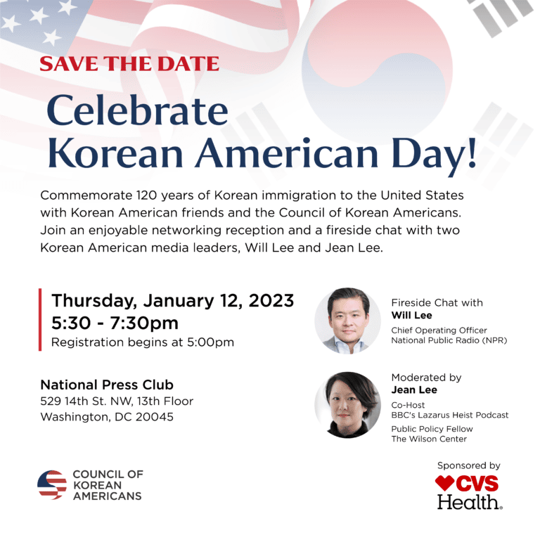 Celebrate Korean American Day! Council Korean Americans (CKA)