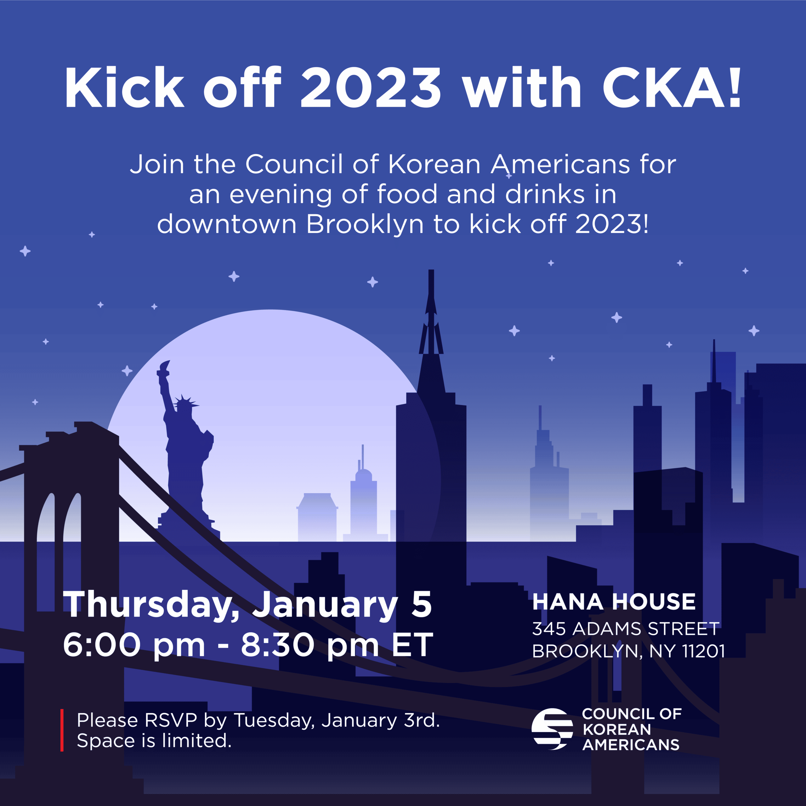 Kick off 2023 with CKA in New York! Council Korean Americans (CKA)